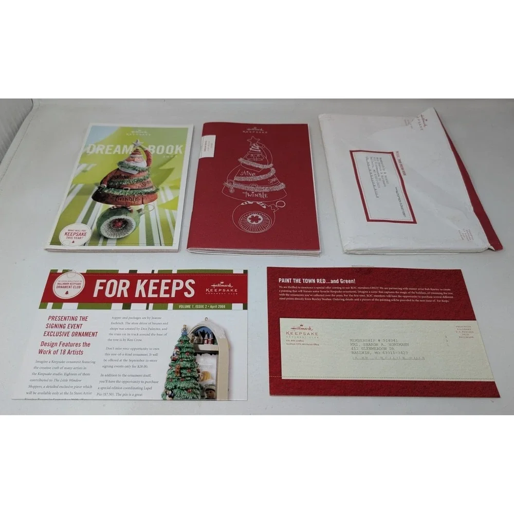 2008 Hallmark Dream Book Keepsake Ornament Club Edition Catalog W/‎ Mailer Promo